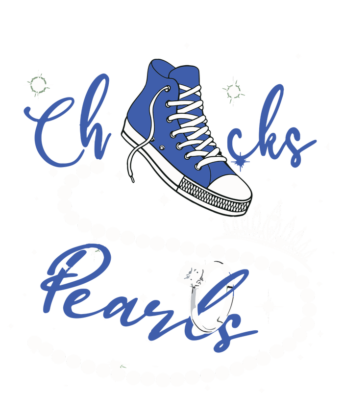 Royal Blue Chucks And Pearls Insulated Varsity Jacket