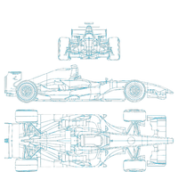 Formula Racecar Schematic Racing Formula Racecar Driver T-Shirt