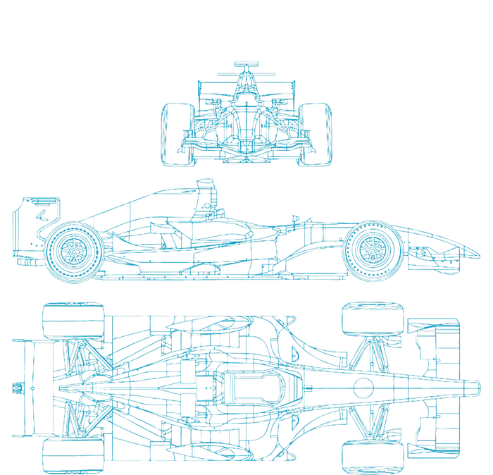 Formula Racecar Schematic Racing Formula Racecar Driver T-Shirt