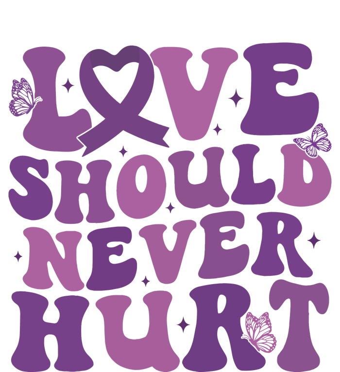 Domestic Violence Awareness Love Should Never Hurt Performance Long Sleeve Polo