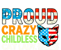 Proud Crazy Childless Cats Lady Cats Lover Usa Flag Toddler Sweatshirt