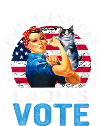 Childless Cat Ladies Vote Funny Vintage Rosie The Riveter Womens CVC Long Sleeve Shirt