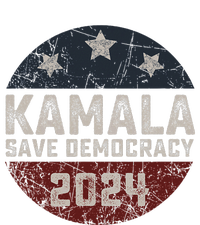 Kamala Harris 2024 Save Democracy Retro Button Election 2024 Stainless Steel Travel Mug