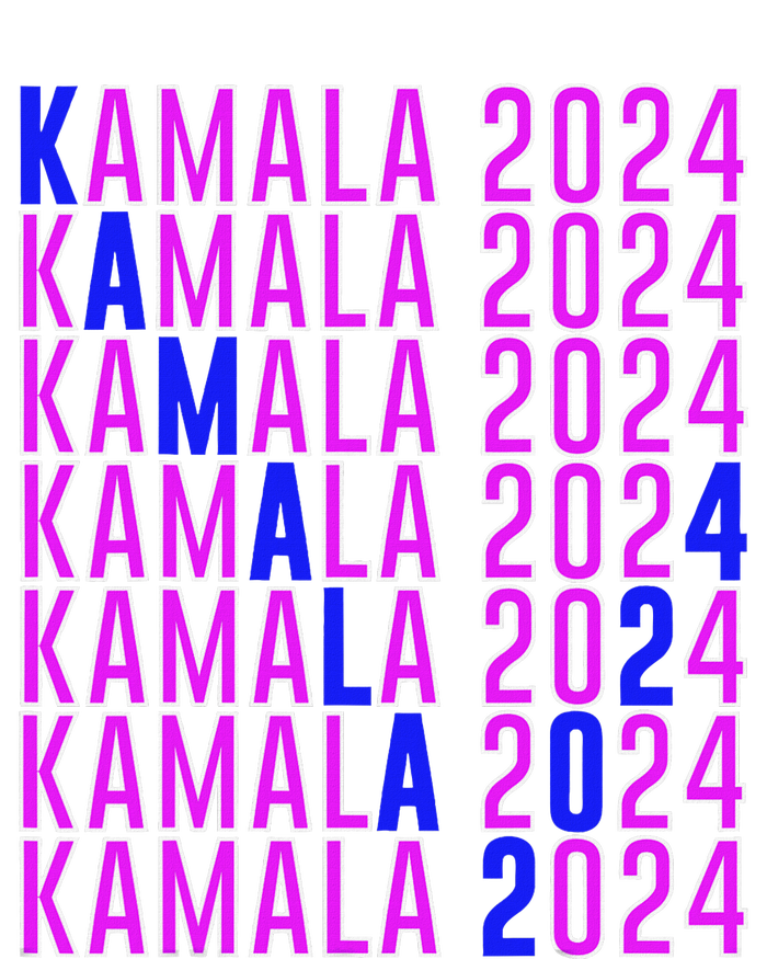 Kamala Harris 2024 Vote Democratic President Text Repeating T-Shirt