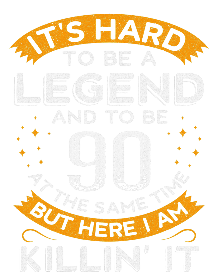 ItS Hard To Be A Legend And 90 Years Old Dad 90th Birthday Full Zip Hoodie