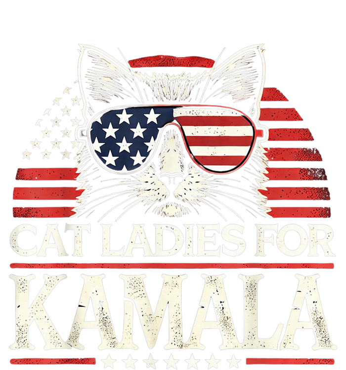 Cat Ladies For Kamala Funny Cat 2024 President Kamalaharris T-Shirt