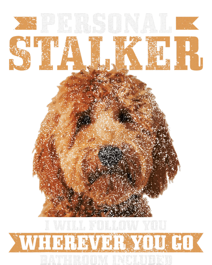 Goldendoodle Personal Stalker Funny Golden Doodle Mom Women's Long Sleeve Flannel Pajama Set 