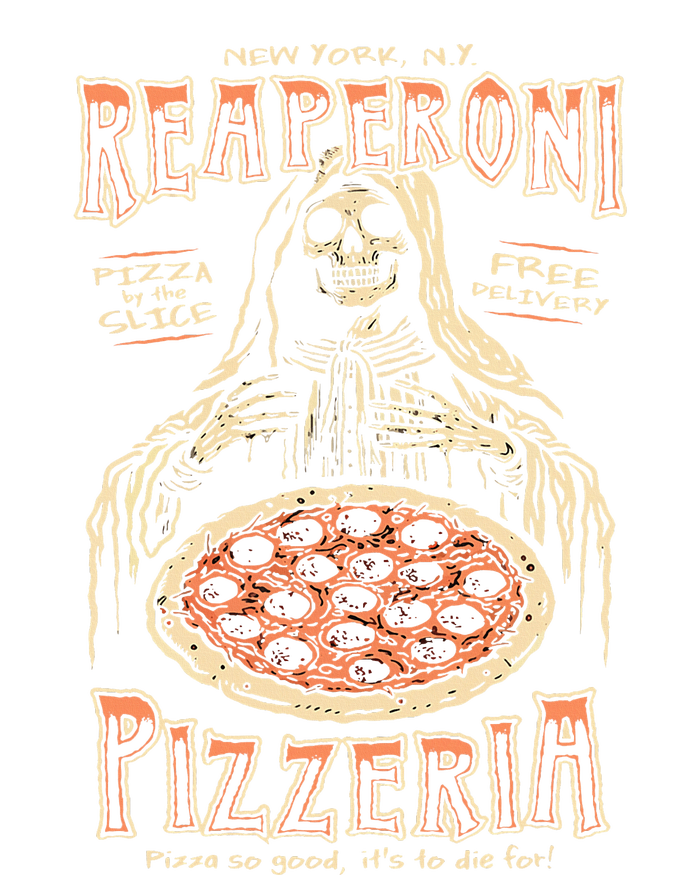 Reaperoni Pizzeria Pizza So Good ItS To Die For Flexfit Unipanel Trucker Cap