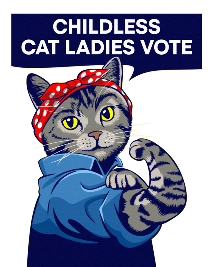 Childless Cat Ladies Vote Kamala Harris 2024 For President Kamala Harris 2024 T-Shirt