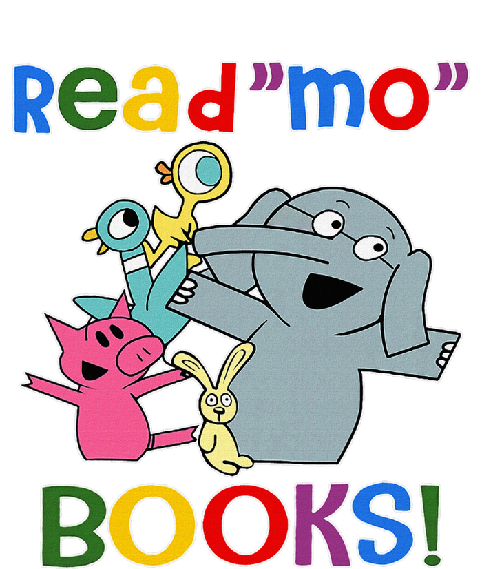 Read Mo Book Cute School Teacher Librarian Elephant Pigeon T-Shirt