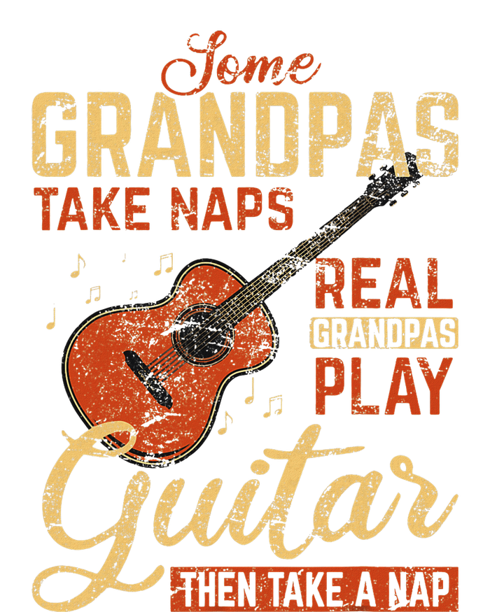 Real Grandpas Play Guitar Then Take Nap Funny Guitarist Ladies Long Sleeve Shirt