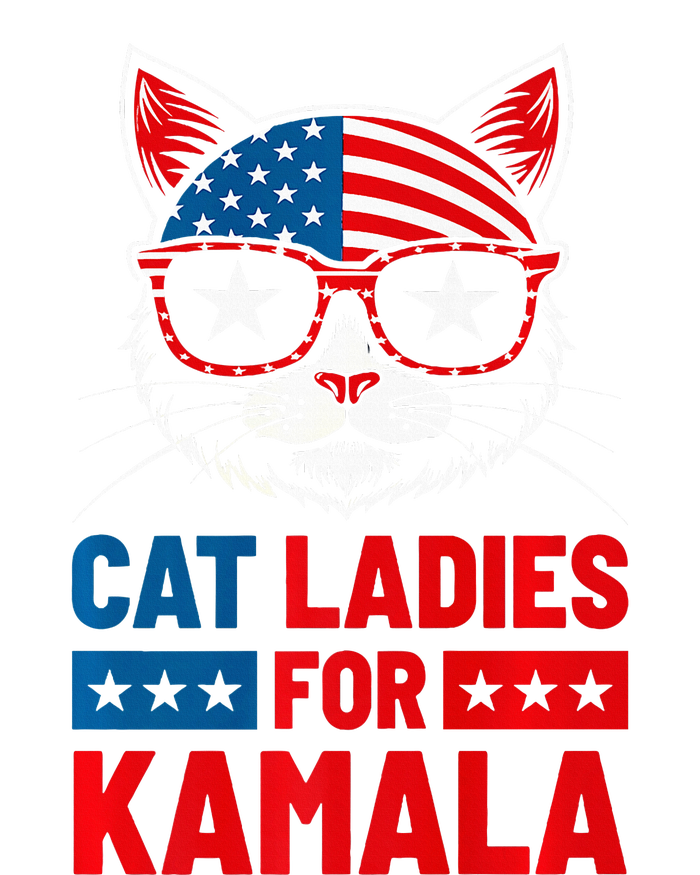 Cat Ladies For Kamala Funny Cat 2024 President Kamala Harris Long Sleeve Shirt