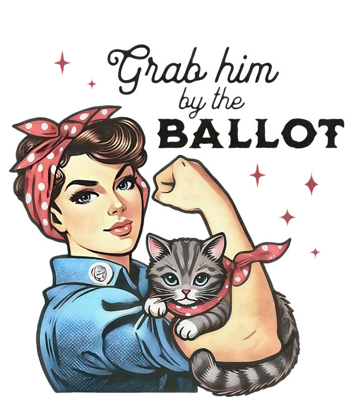 Grab Him By The Ballot Childless Cat Lady Election 2024 Men's Origin Performance Pique Polo