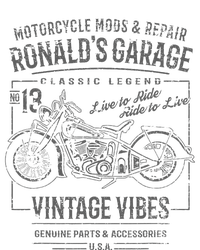 RonaldS Garage Motorcycle Design For The Name Ronald Cooling Performance Crew T-Shirt