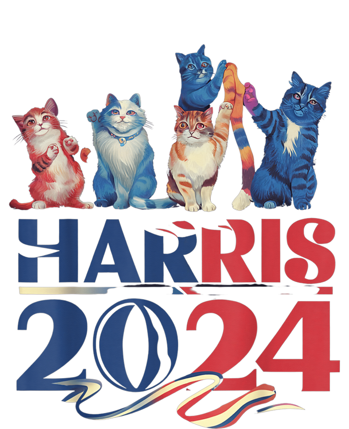 Funny Cat Design Kamala Harris 2024 Childless Cat Lady Tall Fusion ChromaSoft Performance T-Shirt