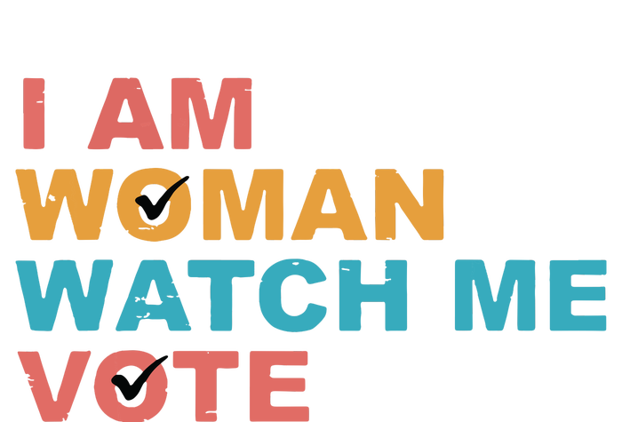 Vintage Retro I Am Woman Watch Me Vote For Women Women's Perfect Tri Rocker Tank