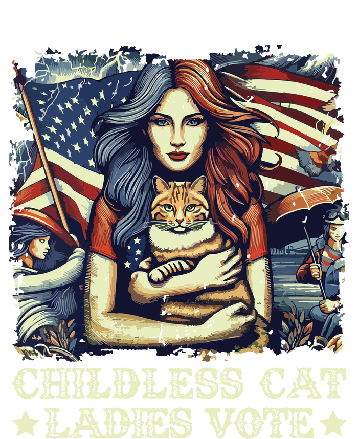 Childless Cat Ladies Vote Kamala Harris 2024 T-Shirt