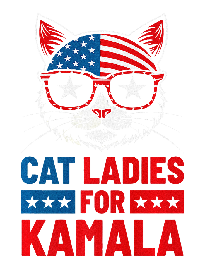 Cat Ladies For Kamala Funny Cat 2024 President Kamala Harris Premium T-Shirt