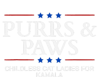 Childless Cat Lady 2024 Ladies Voting Kamala Purrs And Paws T-Shirt