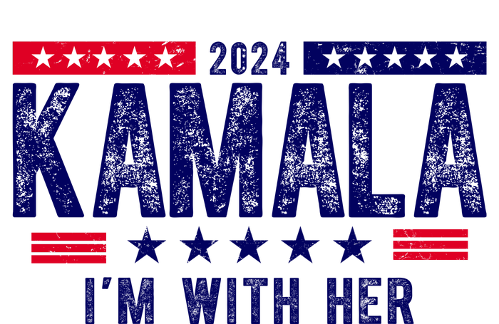 Kamala Im With Her 2024 Vintage Political Cropped Pullover Crew