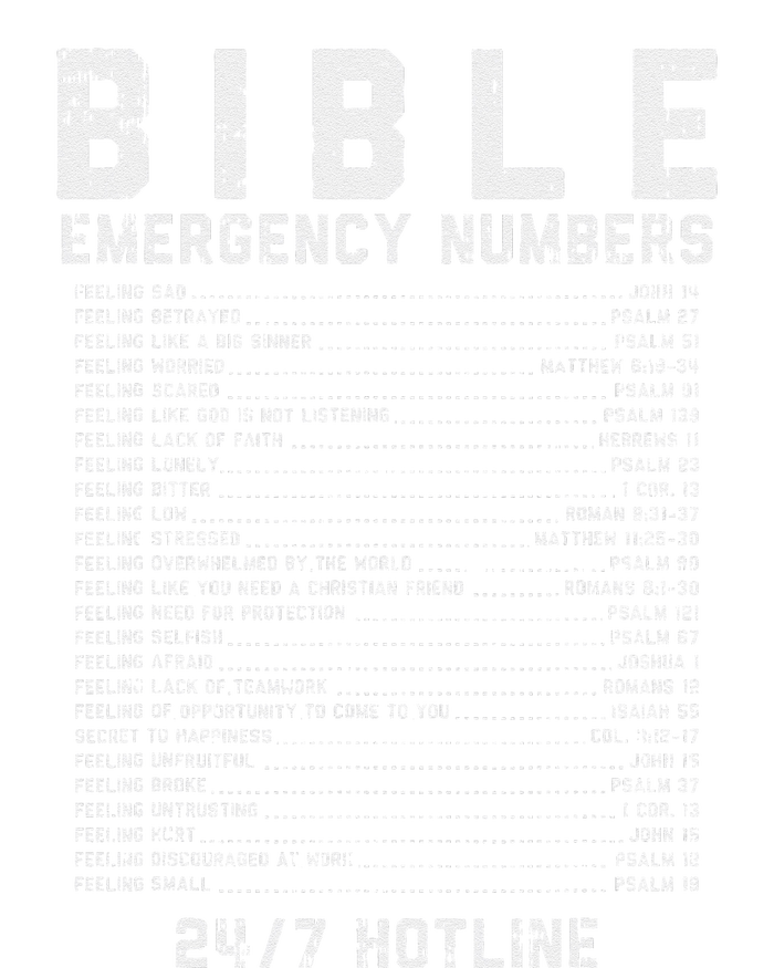 Bible Emergency Numbers Verse God Jesus Faith Christian Gift Tie-Dye T-Shirt