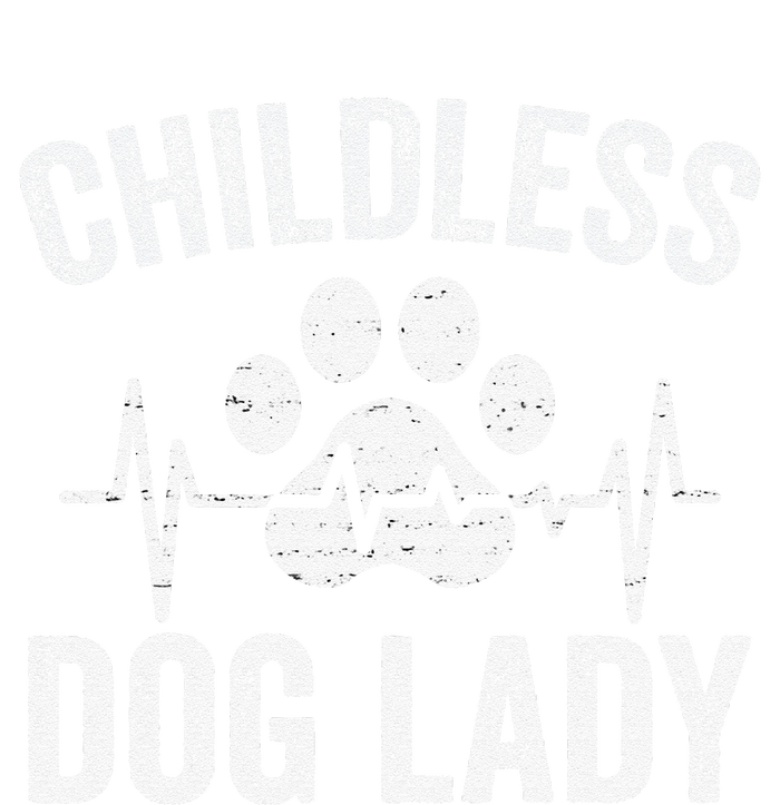 Childless Dog Lady Proud Dog Mom Heartbeat T-Shirt