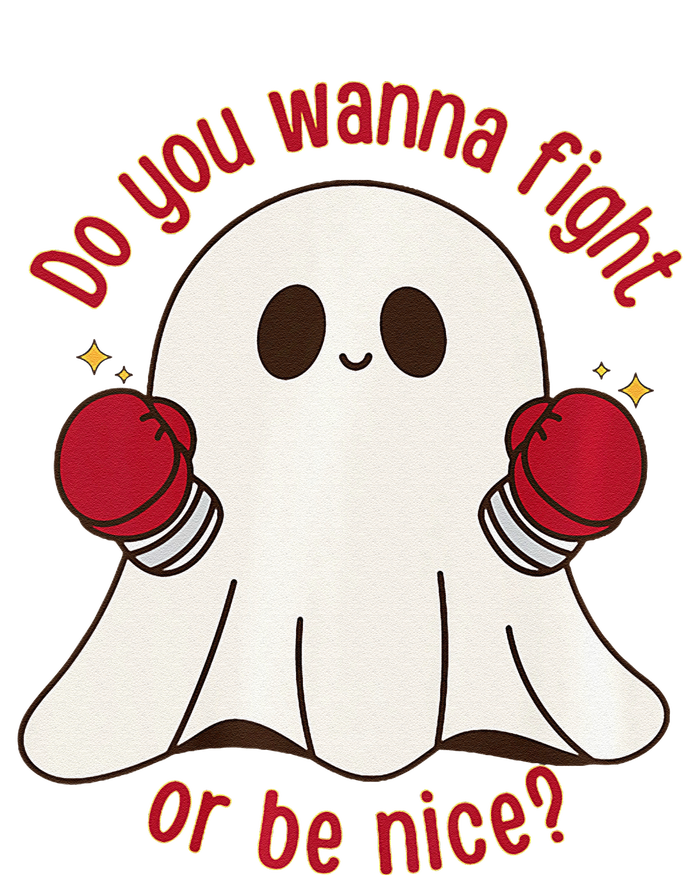 Cute Ghost Do You Wanna Fight Or Be Nice Premium T-Shirt