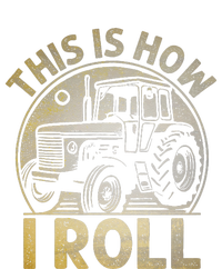 Funny Hay Bale How I Roll Gift Cool Farmer Tractor Driver T-Shirt