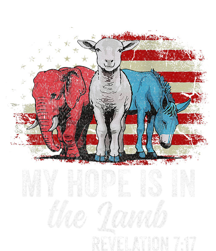 My Hope Is In The Lamb Funny Scripture Elephant Donkey Us T-Shirt