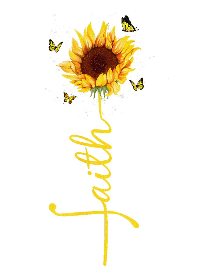 Faith Cross Sunflower Butterflies Flowers Christians Flora Premium Hoodie