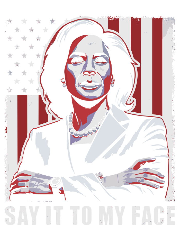 Say It To My Face Kamala Harris 2024 Ceramic Star Ornament