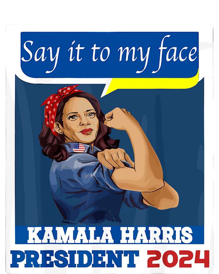 Say It To My Face Kamala Harris 2024 Flexfit Unipanel Trucker Cap