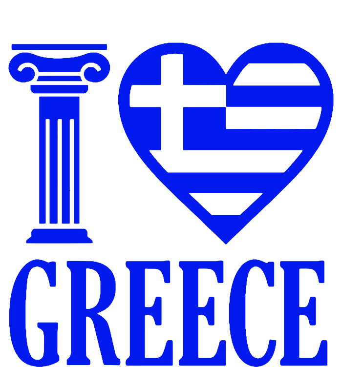 I Love Greece Short Acrylic Beanie