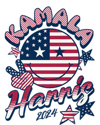 Kamala Harris For President 2024 Smiley Emoji Icon Us Flag T-Shirt