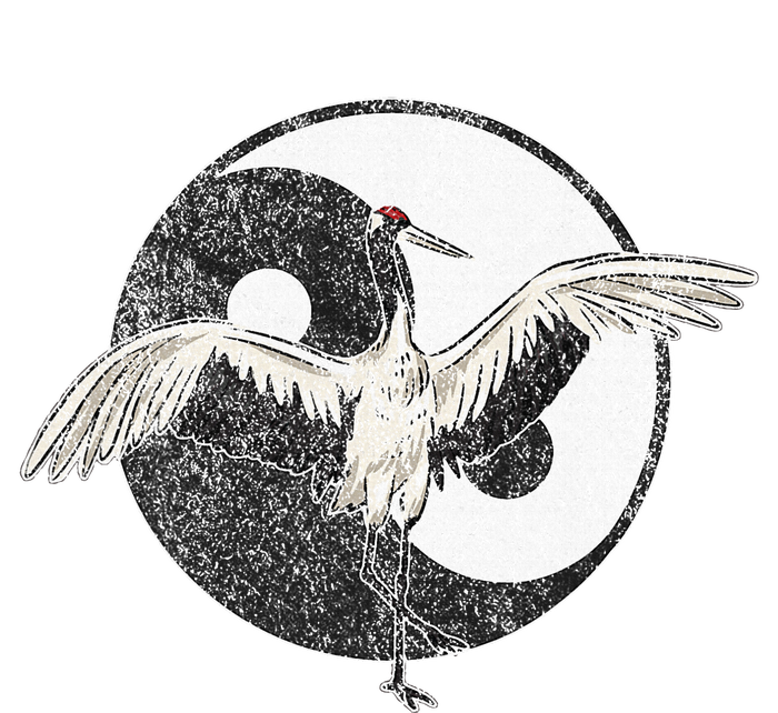 Tai Chi Crane Chinese Martial Arts Yin Yang T-Shirt