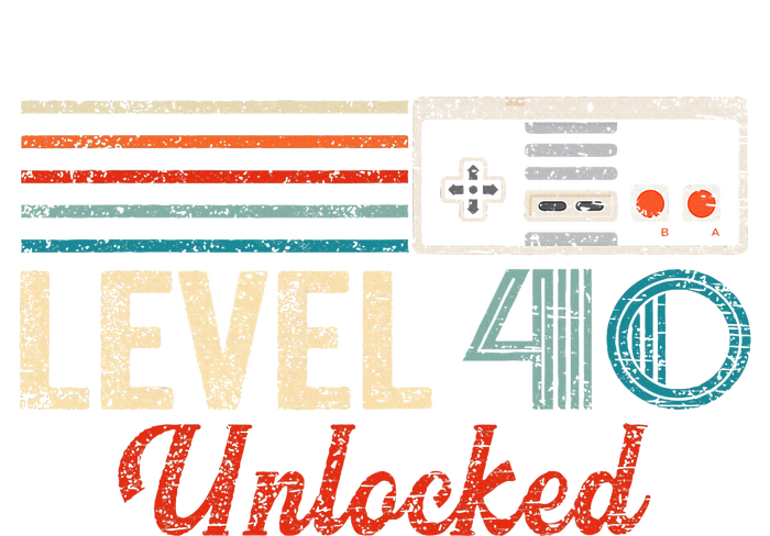 Unlocked Level 40 Birthday Boy Video Game Controller T-Shirt