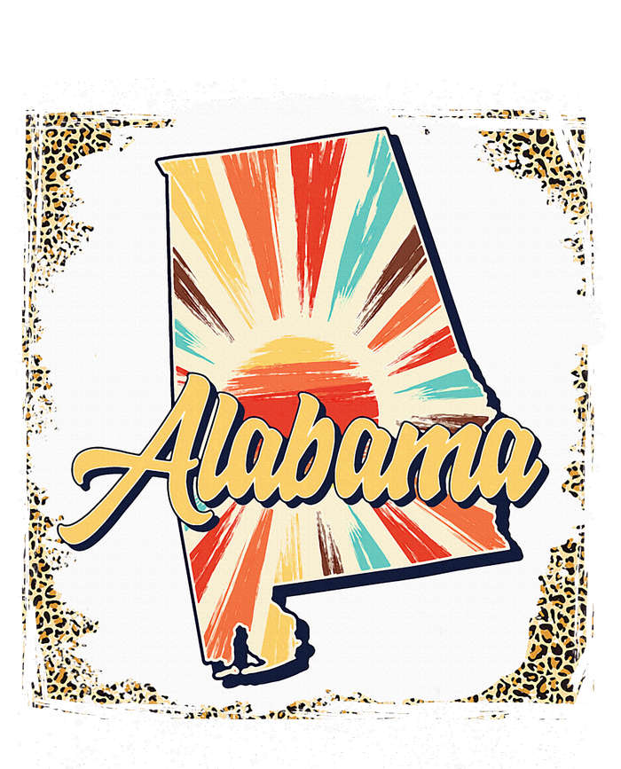 Vintage Usa Alabama State Map Flag Souvenir T-Shirt