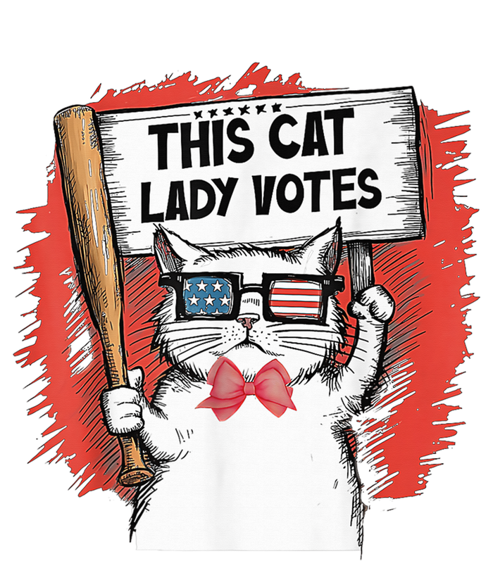 This Cat Lady Votes President Election Vote Cute Cat Kamala President 2024 Toddler Sweatshirt