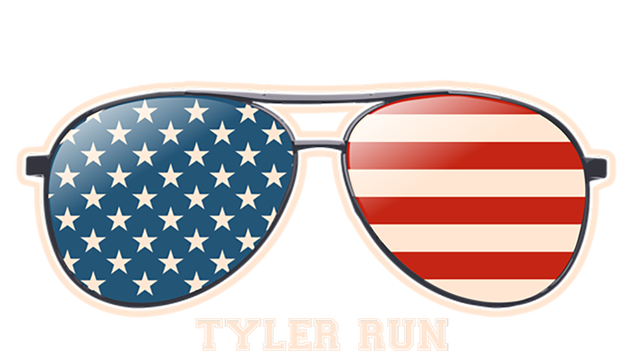 Vintage Us Flag Sunglasses T-Shirt