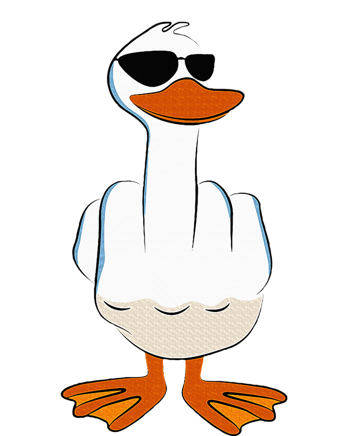 I DonT Give A Duck Funny Middle Finger Offensive Rude Duck Flexfit Unipanel Trucker Cap