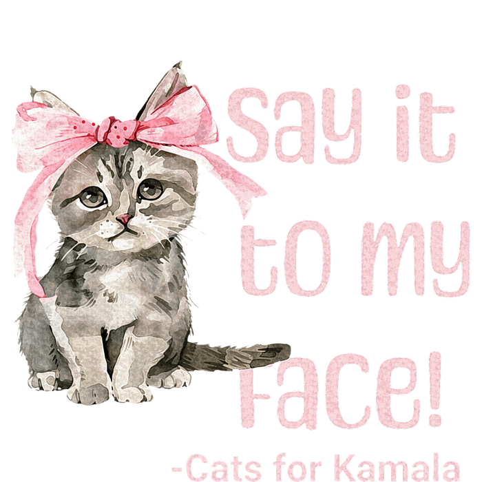 Say It To My Face Cats For Kamala Canvas