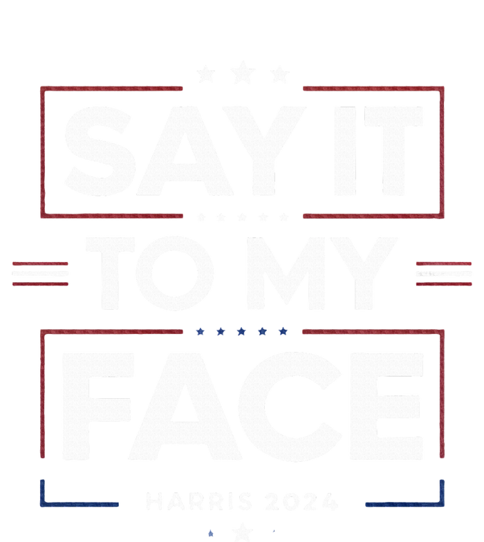 Say It To My Face Kamela Harris 2024 Election Pom Pom 12in Knit Beanie