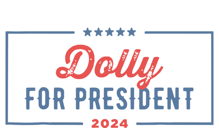 Dolly For President 2024 Retro Ladies Long Sleeve Shirt