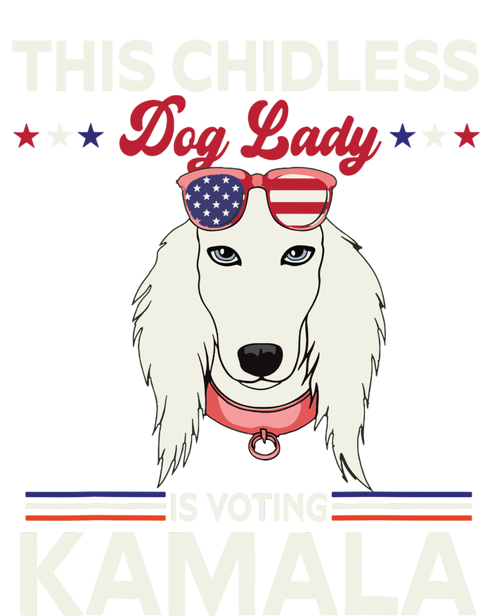 This Childless Dog Lady Is Voting Kamalaharris 2024 Ladies Long Sleeve Shirt