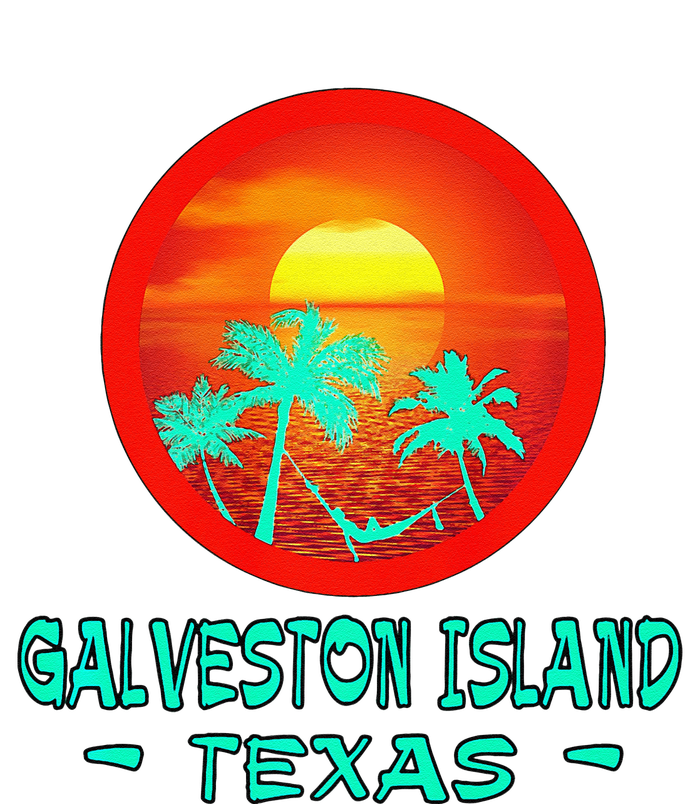 Galveston Island Texas Tropical Beach Souvenir Canvas