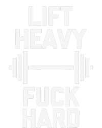 Lift Heavy Fuck Hard Cool Funny Weightlifting Workout Gym 7-Panel Snapback Hat