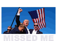 Missed Me Pro Trump 2024 Usa Flag High Crown Mesh Back Trucker Hat