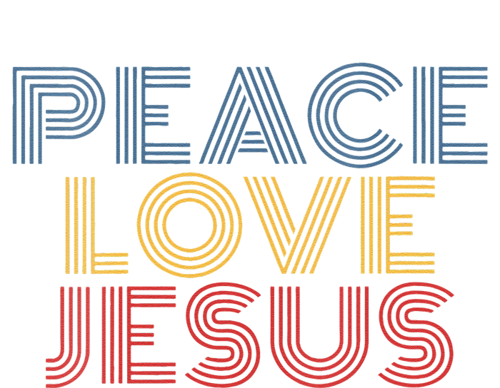 Peace Love Jesus Cool Christian Rock Music Festival Striped Beanie with Solid Band