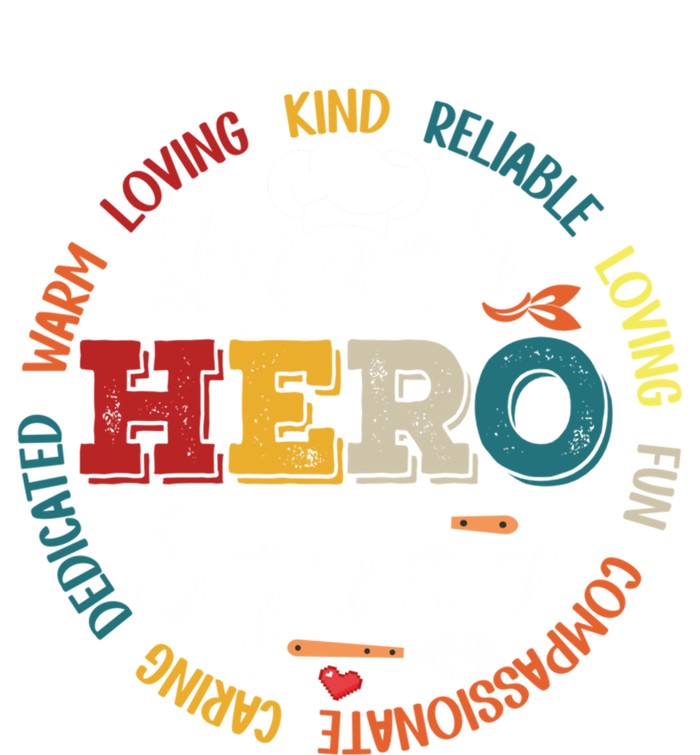 School Lunch Hero Squad Funny Cafeteria Workers Retro Cool Gift Hoodie