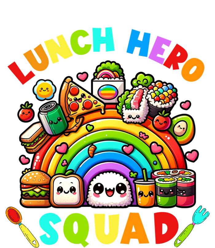 School Lunch Lady Squad A Food Team Rainbow Lunch Hero Squad Gift Zip Tote Bag